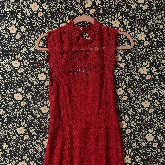 NWT Free People Backless Red Mini Dress - Picture 2 of 6